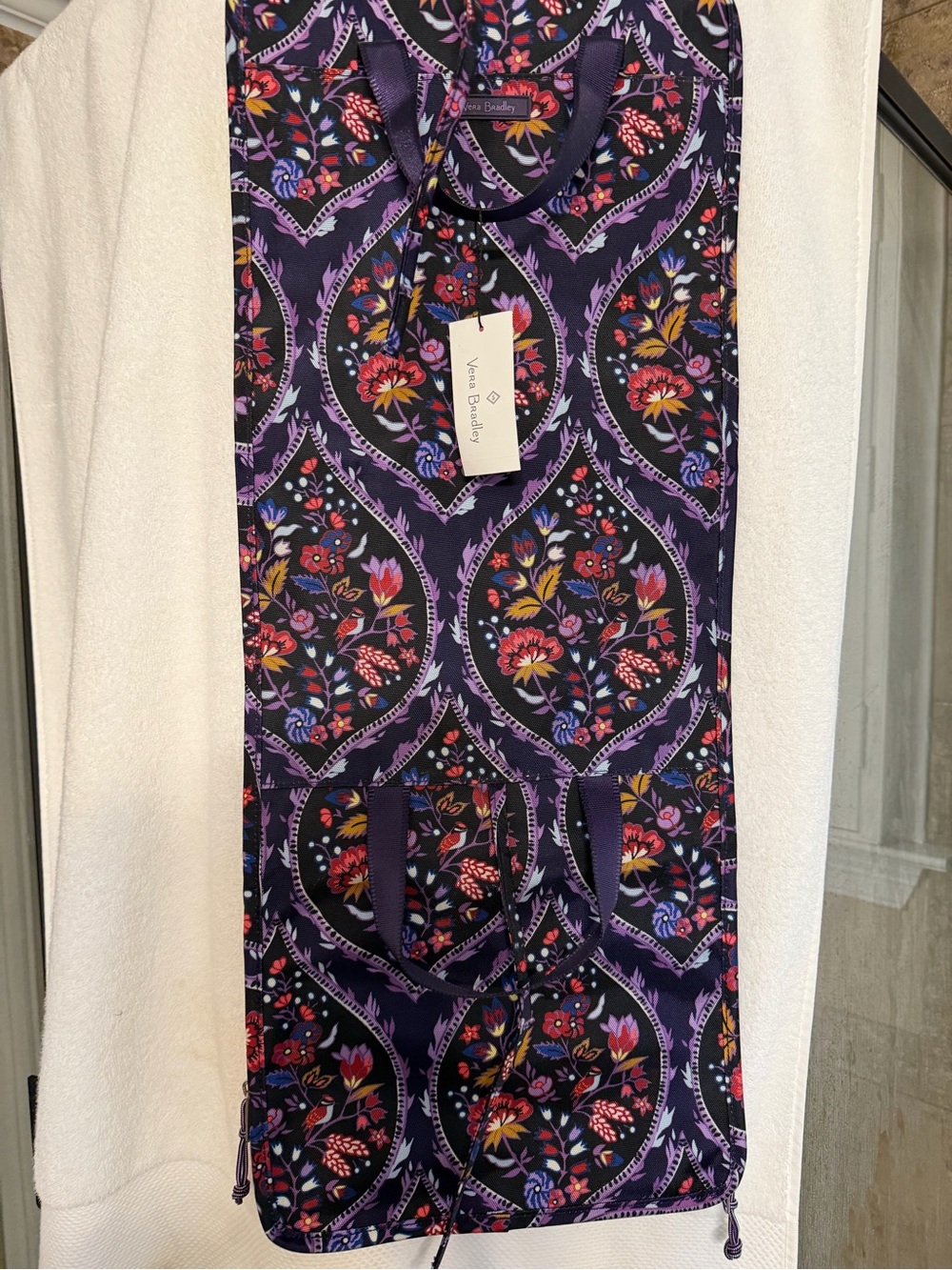 Vera Bradley Purple Floral Travel Tote - Picture 4 of 5